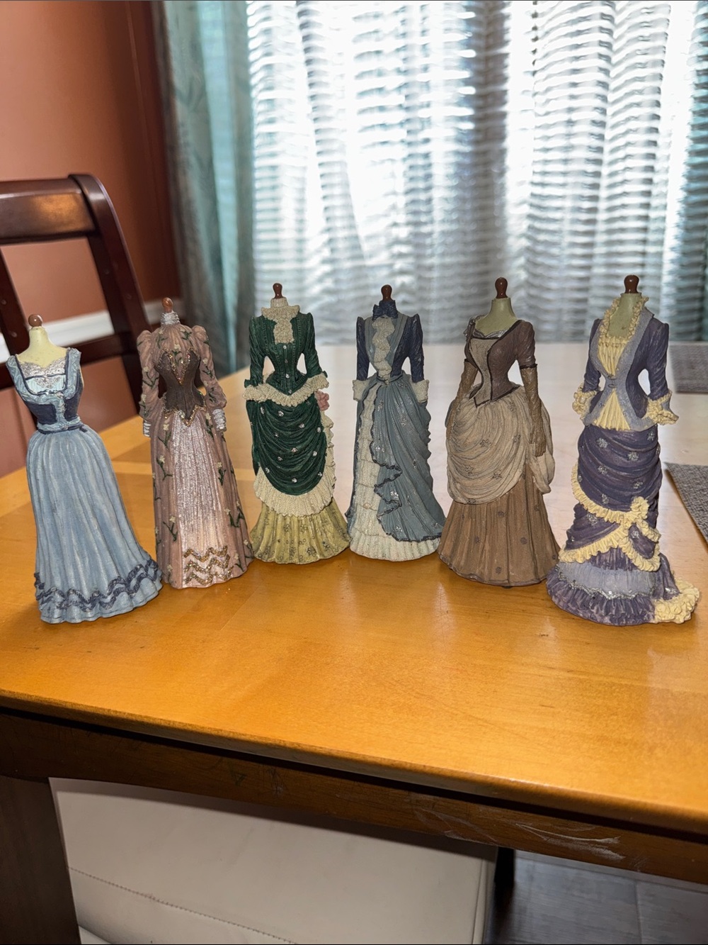 Victorian dress vintage resin figurines from the K's Collection Fashion Series